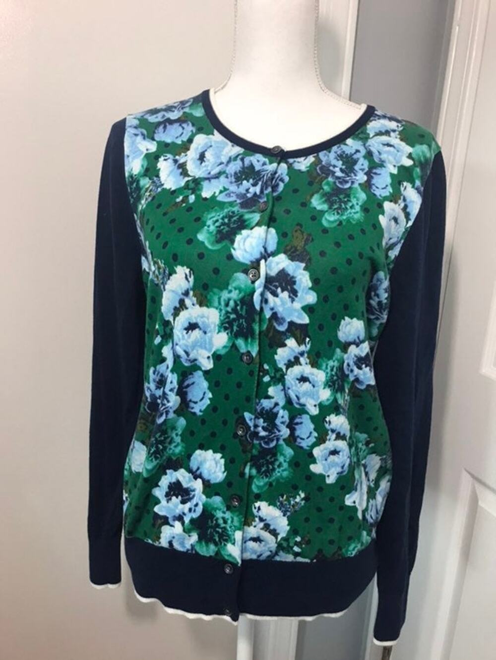 Lands End Cardigan 100% Supima Cotton
